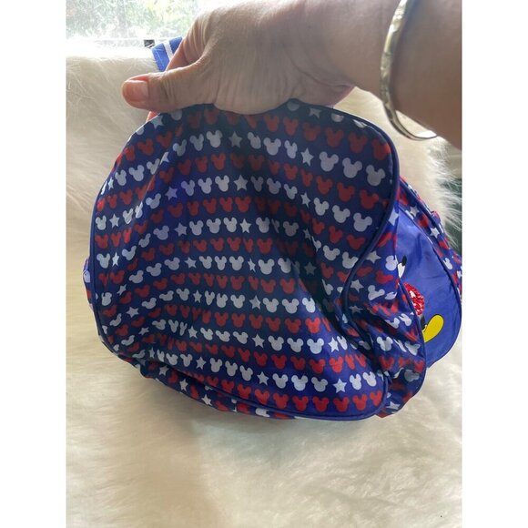 Mickey Mouse Blue & Red Patterned Duffel Bag With Sequins & Stars - Picture 5 of 8